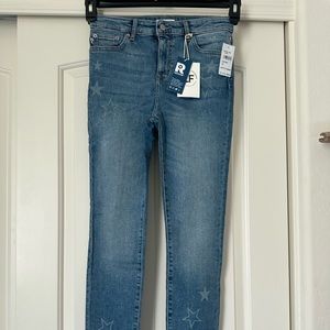 NWT Lovers and Friends Ricky low rise skinny jeans with stars